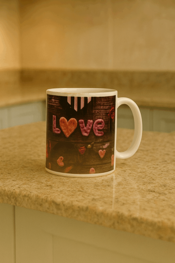 Premium Printed Ceramic Milk Mug – Assorted Romantic & Floral Designs