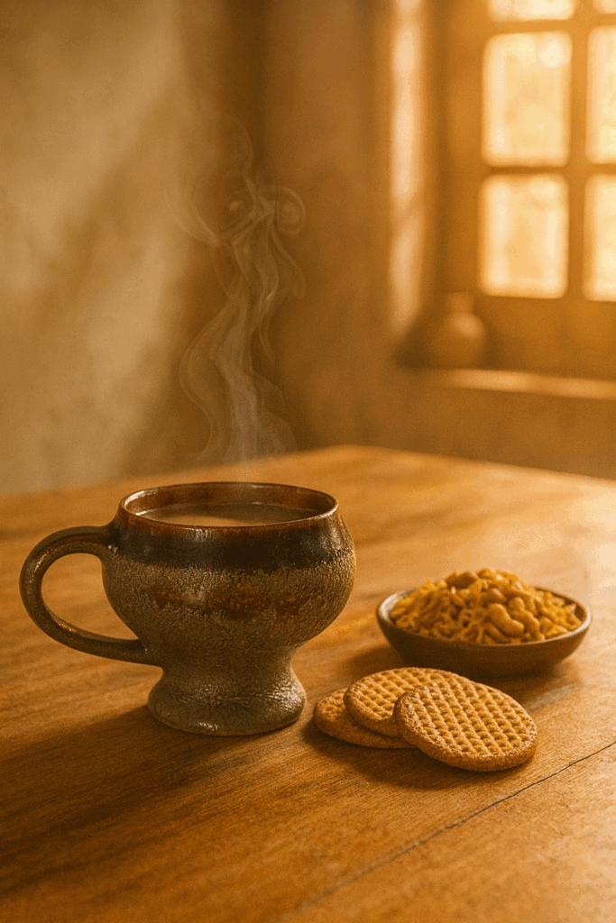 Create a calm and cozy tea-time mood for use in product listings, blogs, or promotional visuals — especially related to ceramic kitchenware, home décor, or tea accessories.